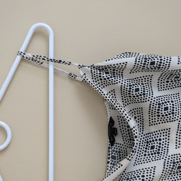 XS Banana Republic Factory Cowl Cami Adjustable Straps Black and Cream - Picture 4 of 11